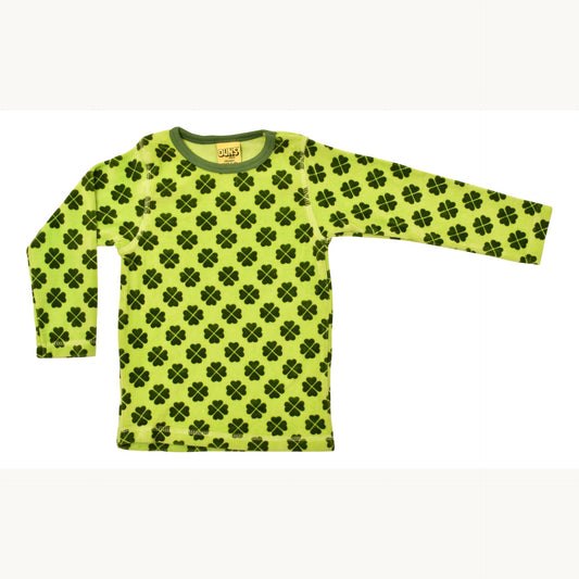 [DUNS Sweden]Velour Top - Clover Tender Shoots Green