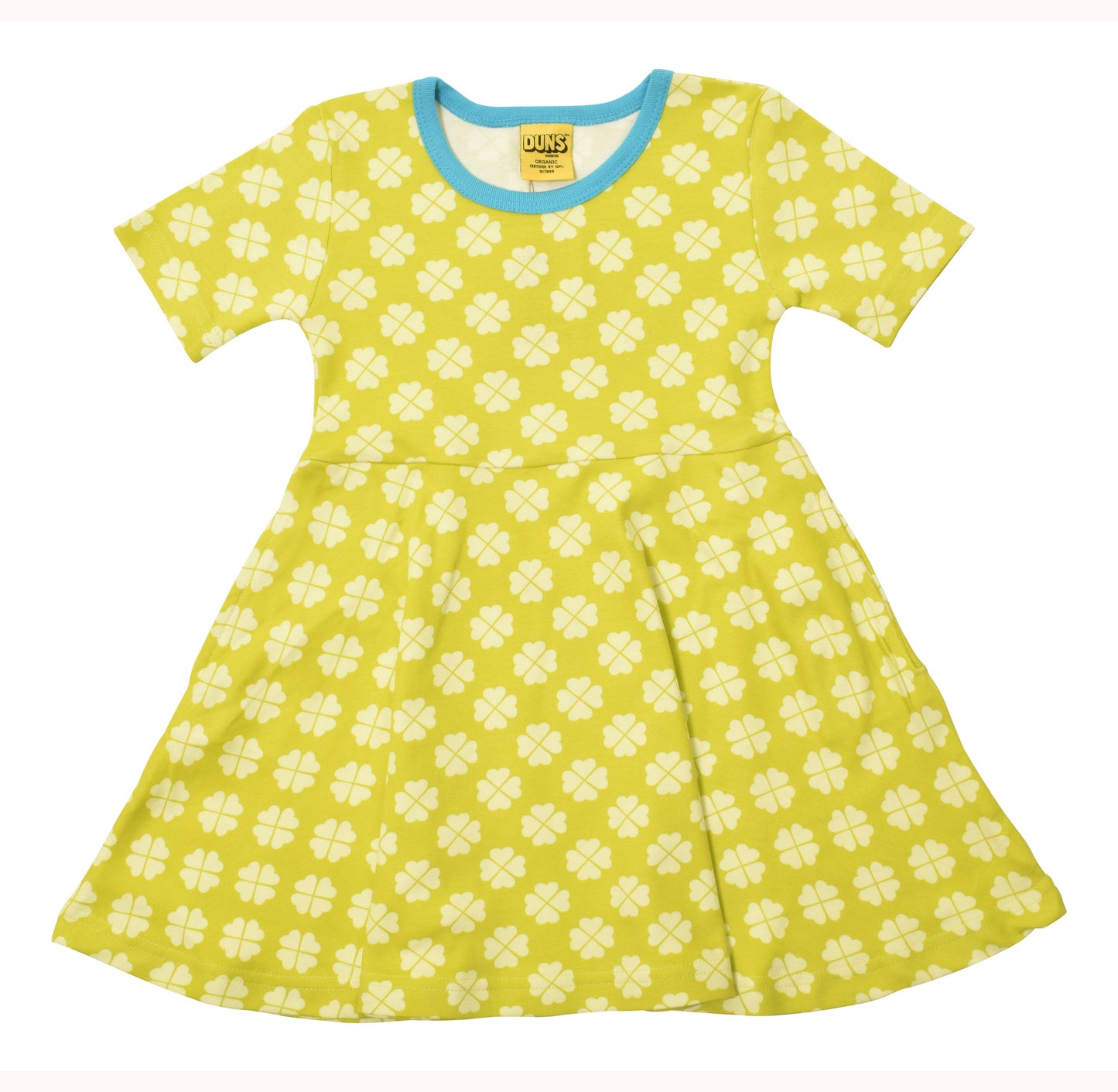 [DUNS Sweden] Short Skater Dress - Clover Sulphur Spring Green