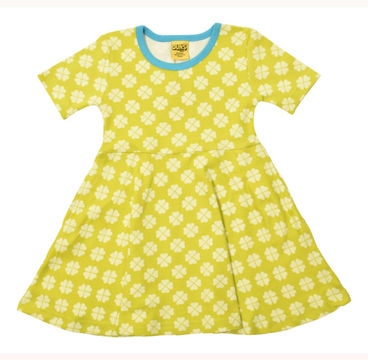[DUNS Sweden] Short Skater Dress - Clover Sulphur Spring Green