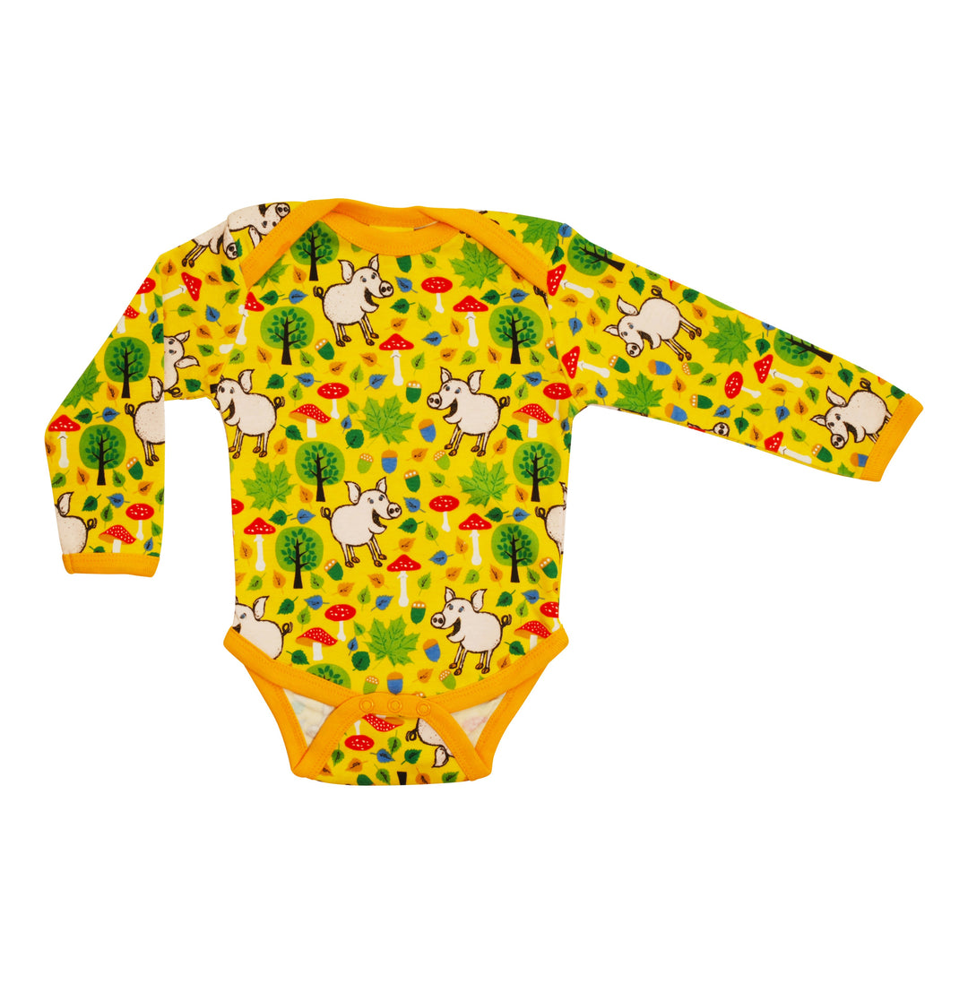 [DUNS Sweden] Long Sleeve Napneck Body - Pigs and Acorns Citrus Yellow