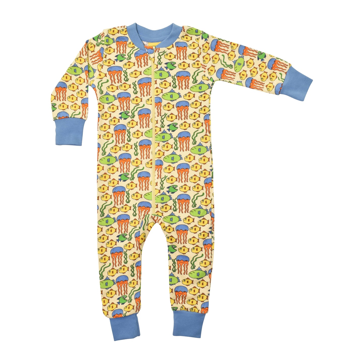 [DUNS Sweden]Zip suit- Jellyfish Marin Blue