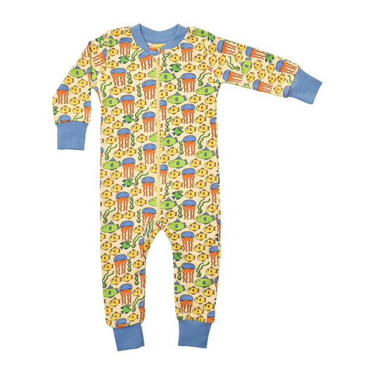 [DUNS Sweden]Zip suit- Jellyfish Marin Blue