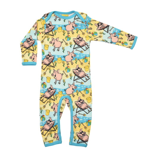 [DUNS Sweden] Long Sleeve Lap Neck Suit - Beach Pig