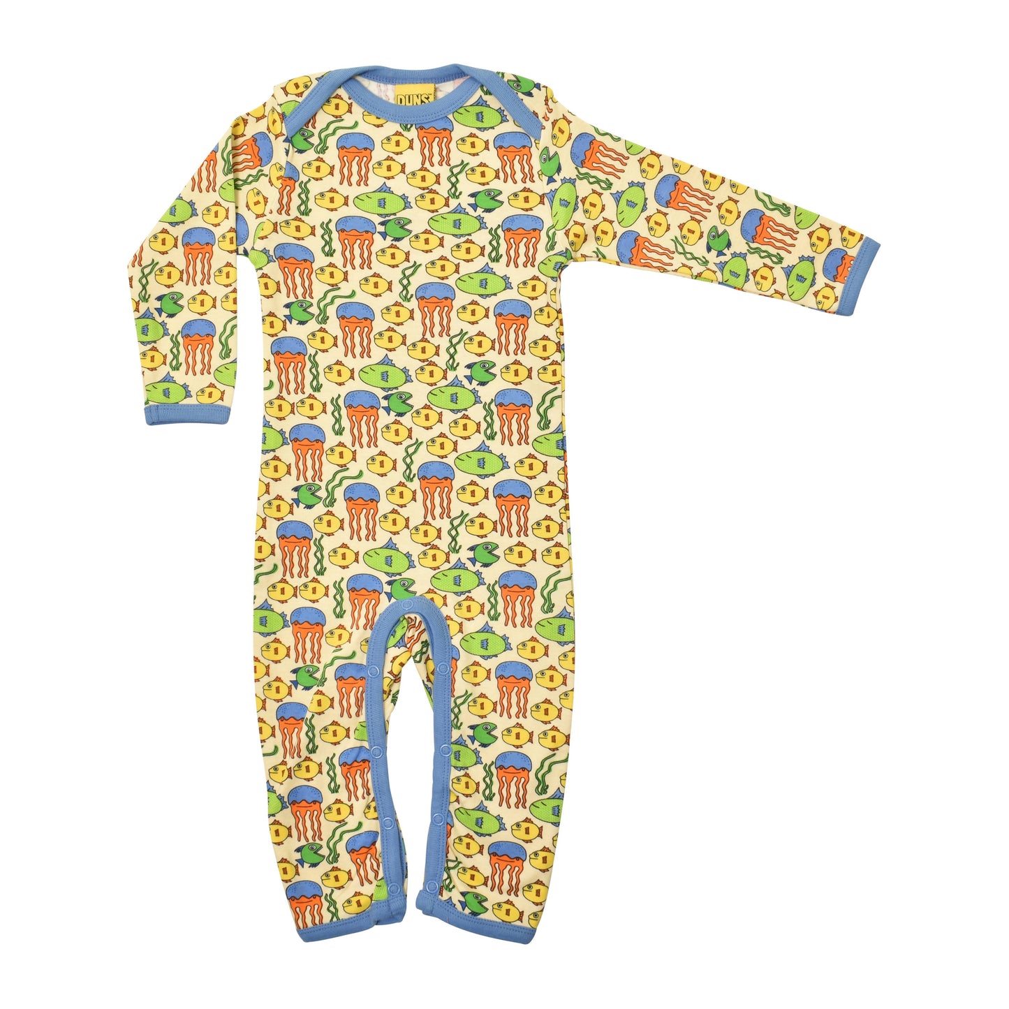 [DUNS Sweden] Long Sleeve Lap Neck Suit - Jellyfish Marin Blue