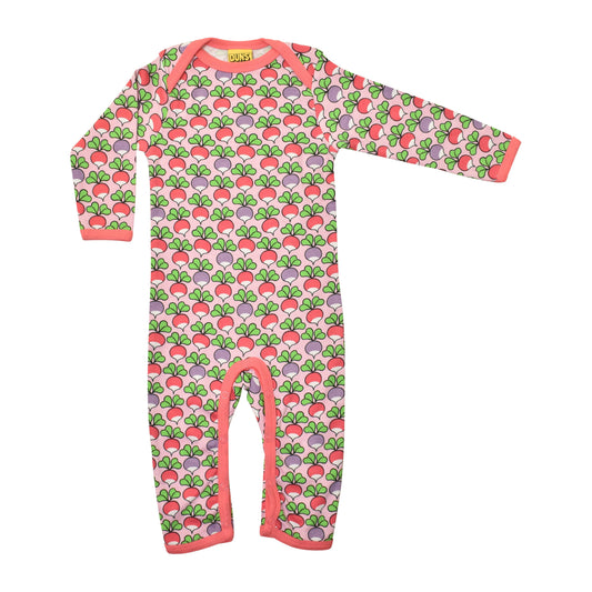 [DUNS Sweden] Long Sleeve Lap Neck Suit - Multi Radish Pink