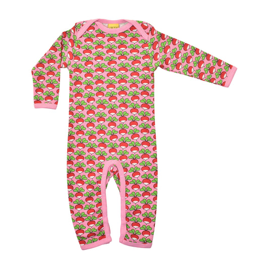 [DUNS Sweden] Long Sleeve Lap Neck Suit - Radish Lilac Chiffon