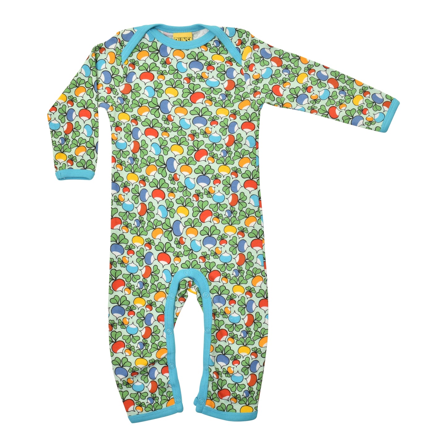 [DUNS Sweden] Long Sleeve Lap Neck Suit - Jumbled Radish Blue