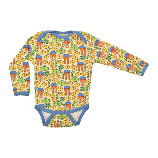 [DUNS Sweden]Long Sleeve Napneck Body - Jellyfish Marin Blue