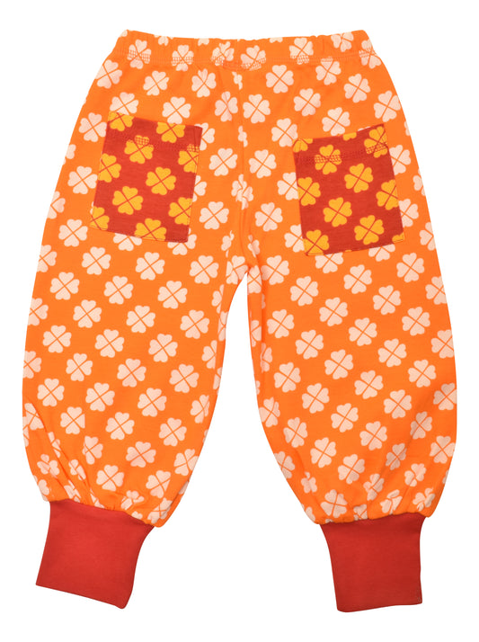 [DUNS Sweden]Baggy Pants-Clover Vibrant orange &Pompein Red