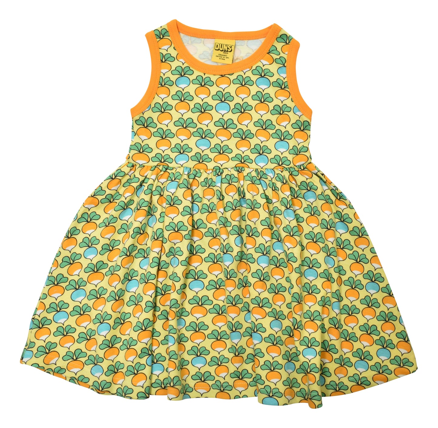 [DUNS Sweden] Gather Dress - Mutil Radish Yellow Cream
