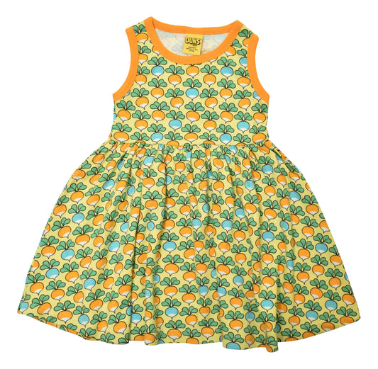 [DUNS Sweden] Gather Dress - Mutil Radish Yellow Cream