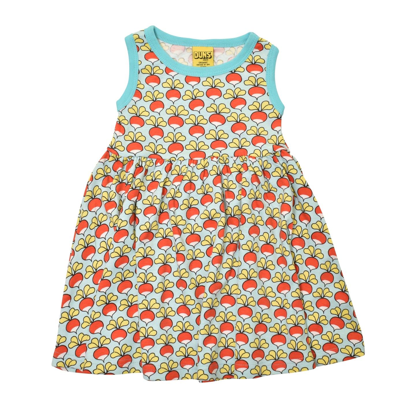 [DUNS Sweden] Gather Dress - Radish Blue Glow