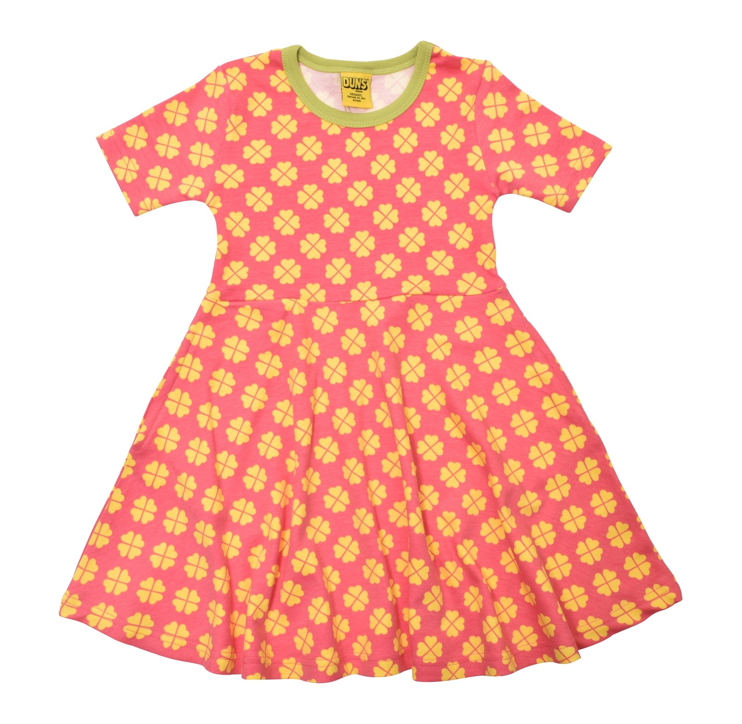 [DUNS Sweden] Short Skater Dress - Clover Hot Pink