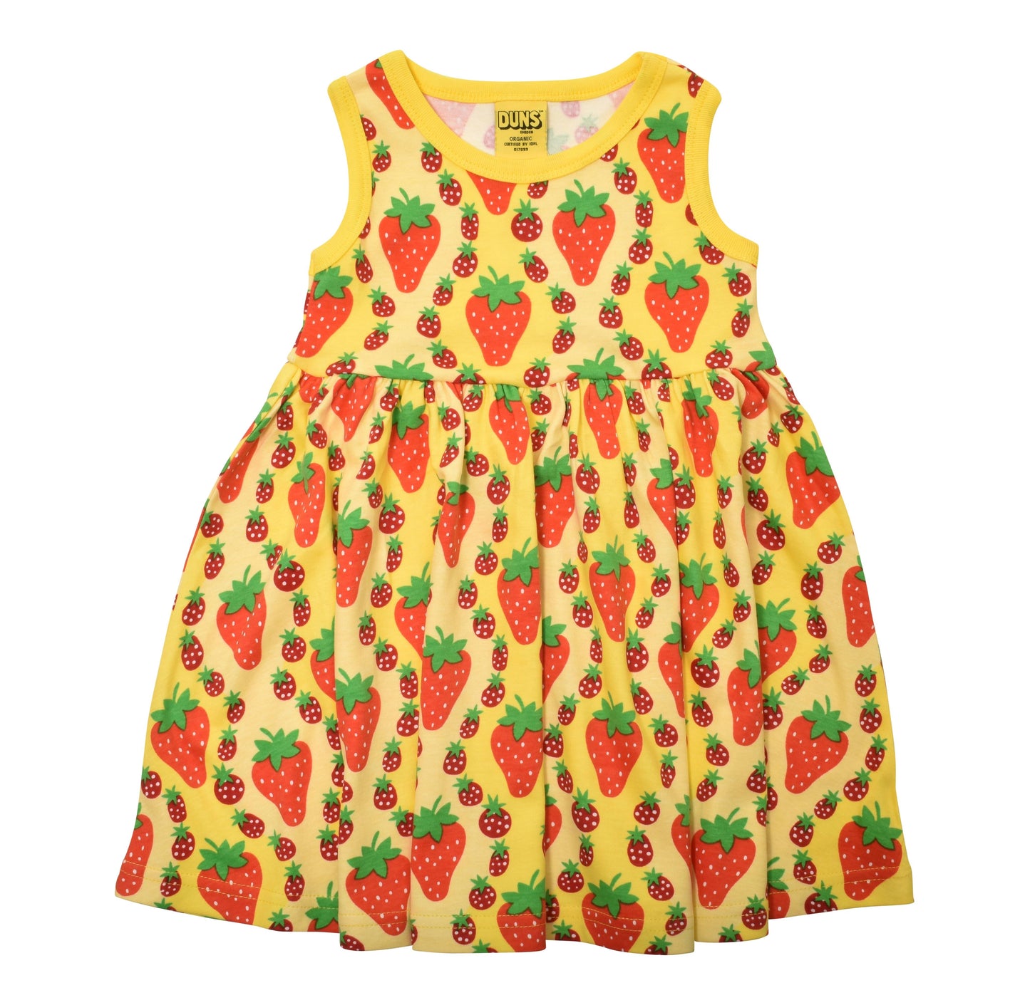[DUNS Sweden] Gather Dress -Strawberries Yellow