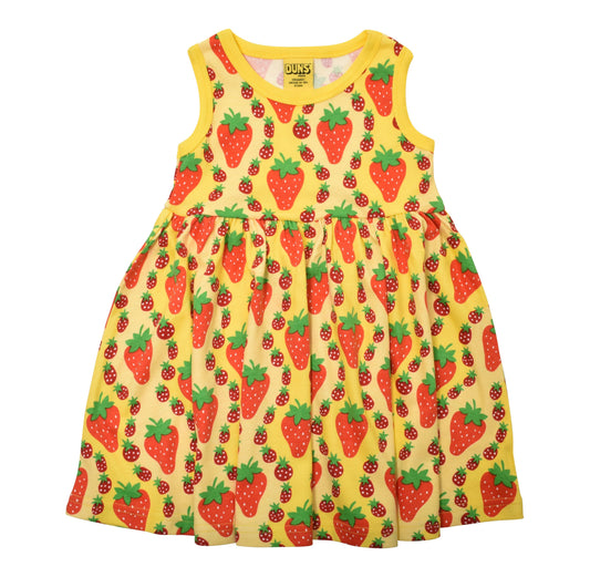 [DUNS Sweden] Gather Dress -Strawberries Yellow
