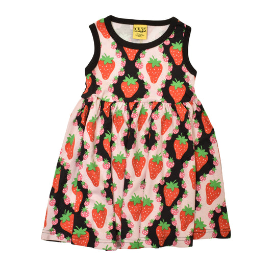 [DUNS Sweden] Gather Dress -Strawberries Pink