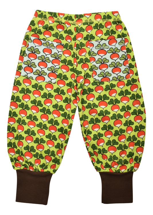 [DUNS Sweden]Baggy Pants-Radish Tender Shoot Green & Radish Egg Sheel Blue