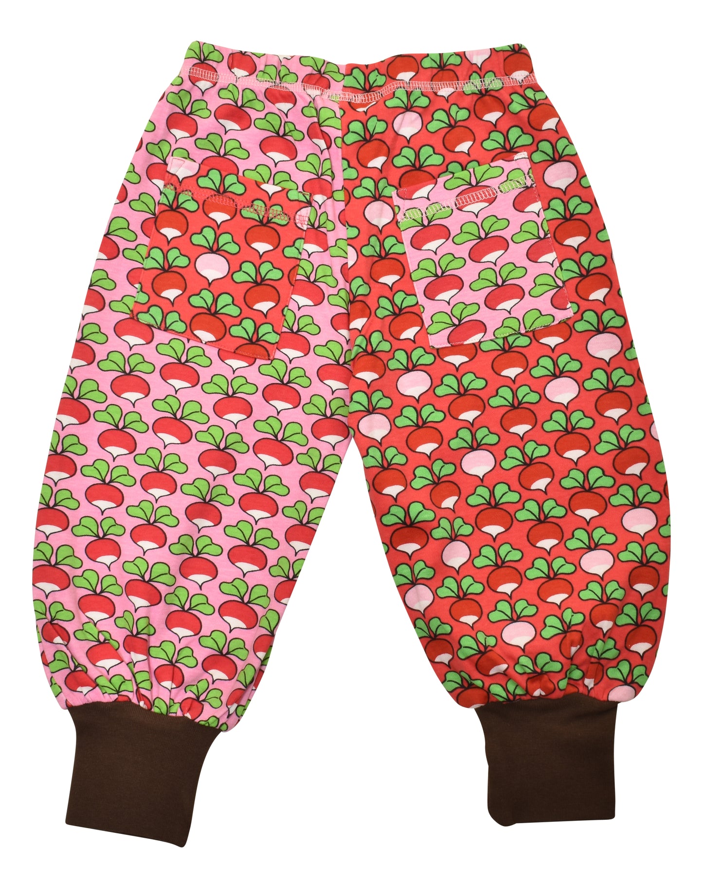 [DUNS Sweden]Baggy Pants-Multi Radish Radish Rough Red mixed Print Radish lilac