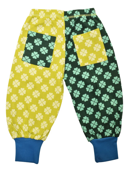 [DUNS Sweden]Baggy Pants-Clover HALF BISTRO GREEN / HALF SULPHER GREEN