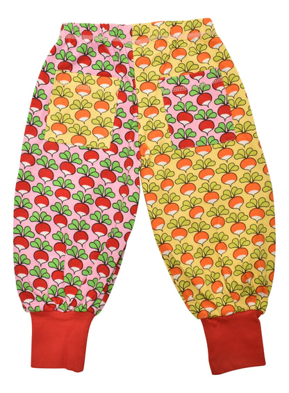 [DUNS Sweden]Baggy Pants-HALF SUNSHINE YELLOW / HALF PRISON PINK