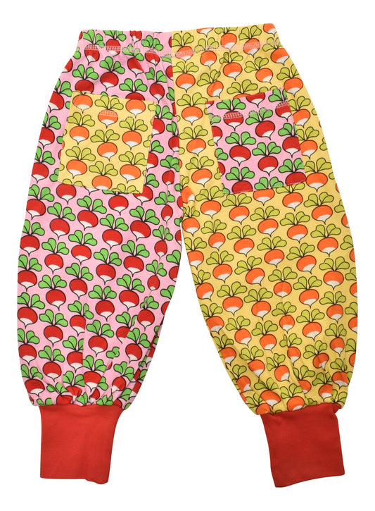 [DUNS Sweden]Baggy Pants-HALF SUNSHINE YELLOW / HALF PRISON PINK