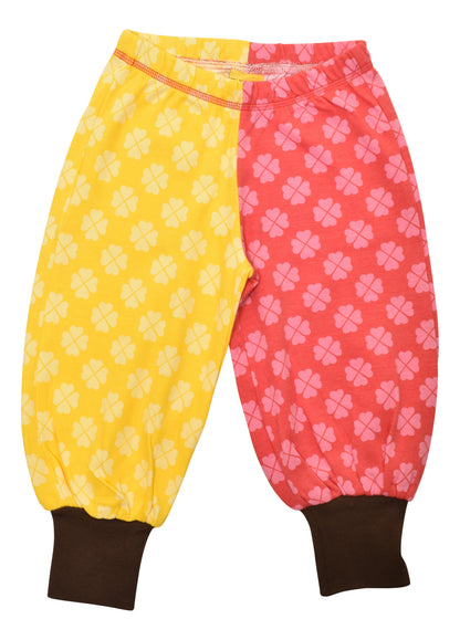 [DUNS Sweden]Baggy Pants-Clover – HALF RED / HALF YELLOW