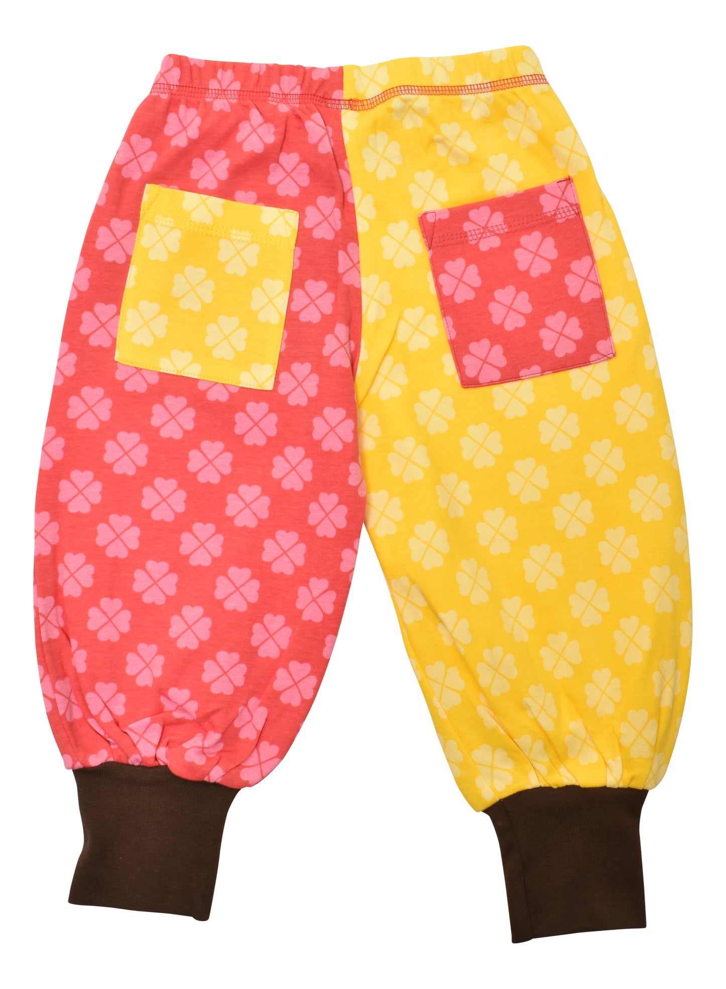 [DUNS Sweden]Baggy Pants-Clover – HALF RED / HALF YELLOW