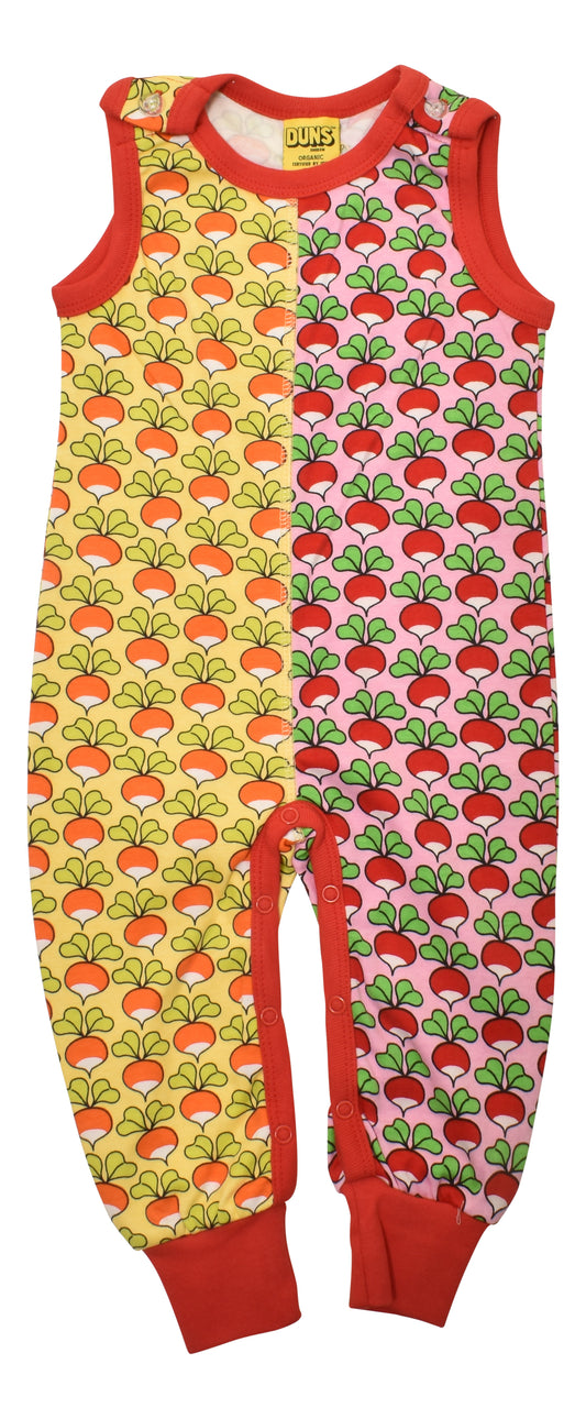 [DUNS Sweden] Dungaree-Radish Sun Shine Yellow & Radish Prison pink