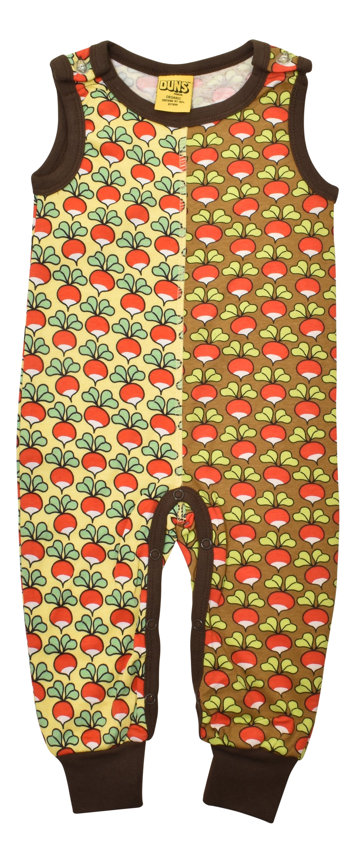 [DUNS Sweden] Dungaree-Radish Yellow cream Mixed print Radish butter nut brown