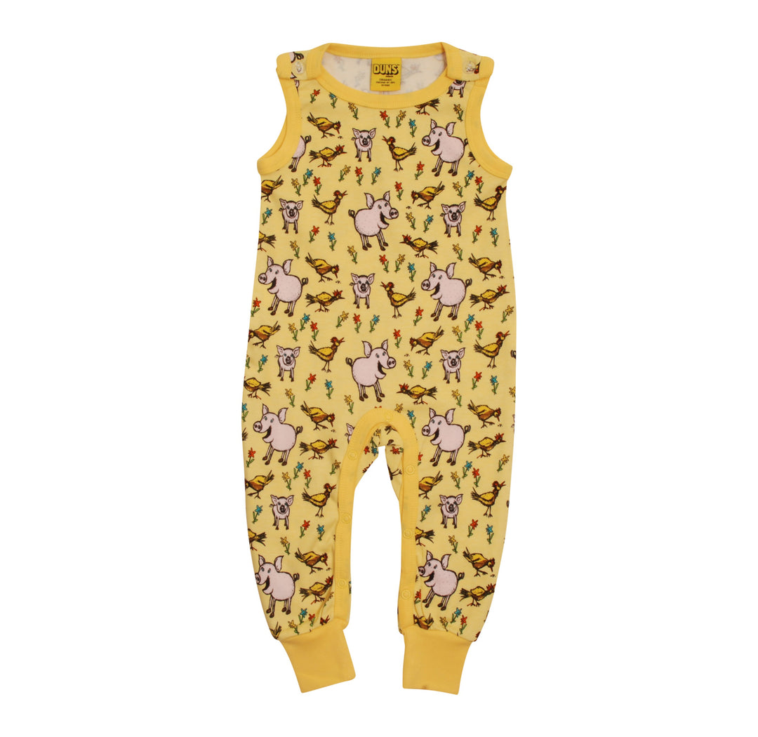 [DUNS Sweden] Dungaree - Pigs and Chicks Pale Banana