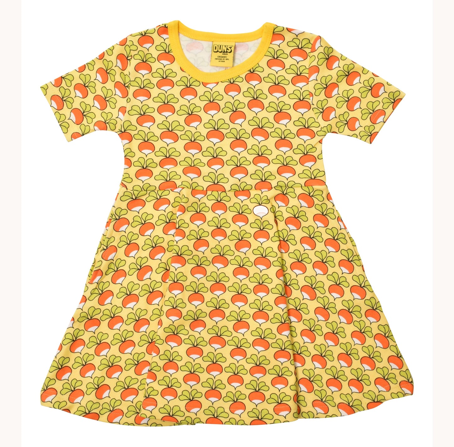 [DUNS Sweden]Short Skater Dress -Radish Sunshine Pale Yellow
