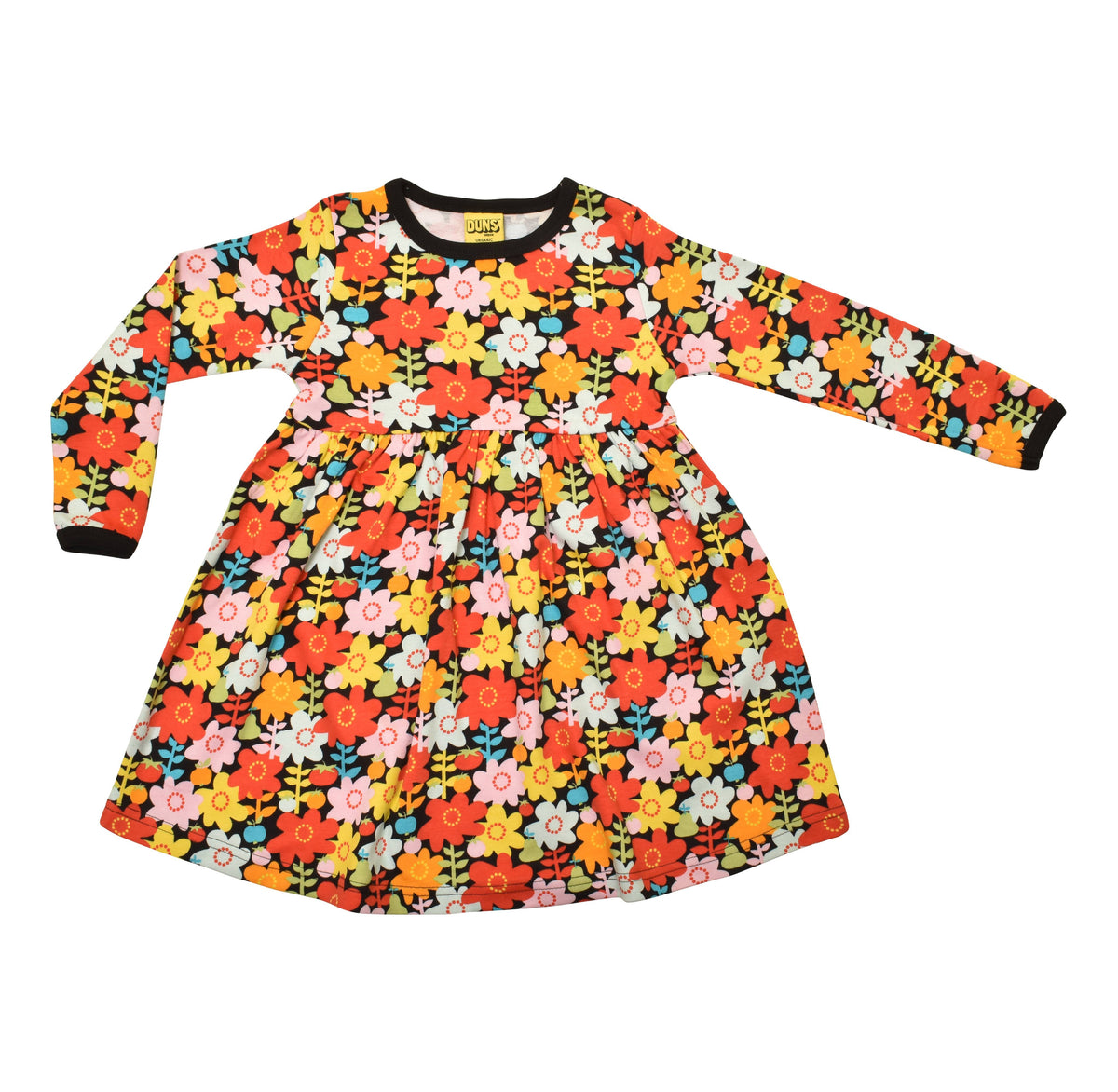 [DUNS Sweden] LS Gather Dress -Flower Pot
