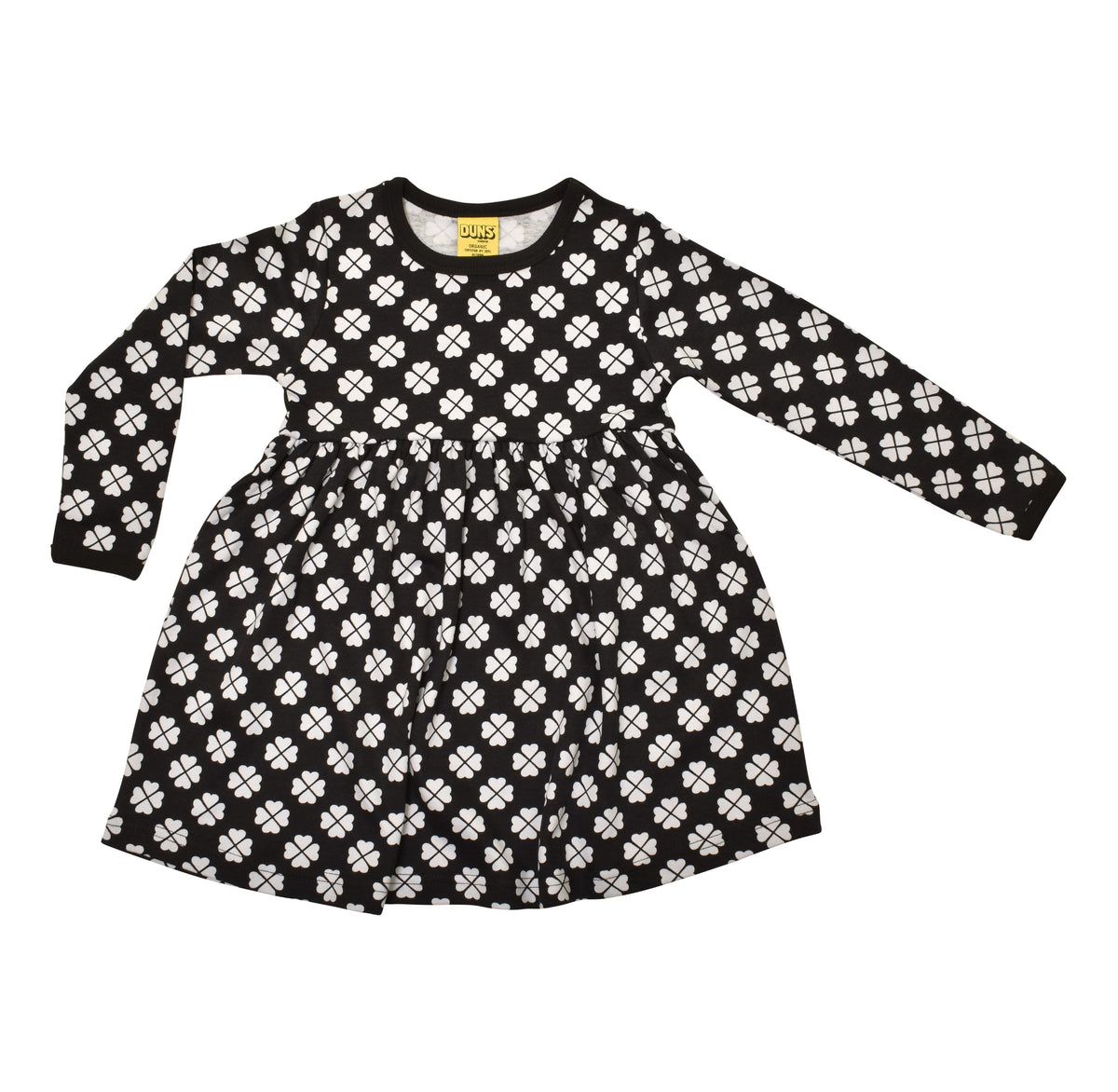 [DUNS Sweden] LS Gather Dress - Clover Black