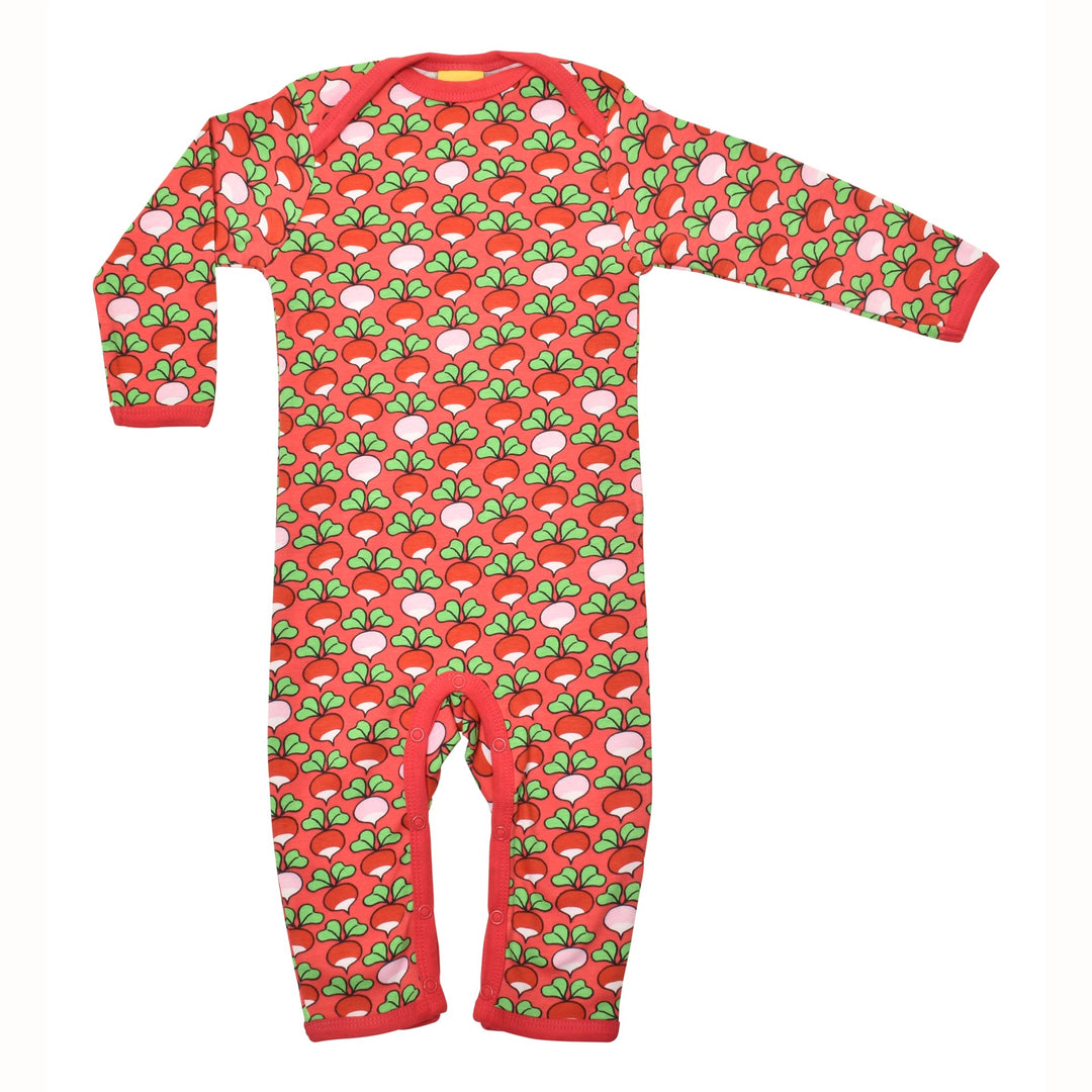 [DUNS Sweden] Long Sleeve Lap Neck Suit - Multi Radish Rouge Red