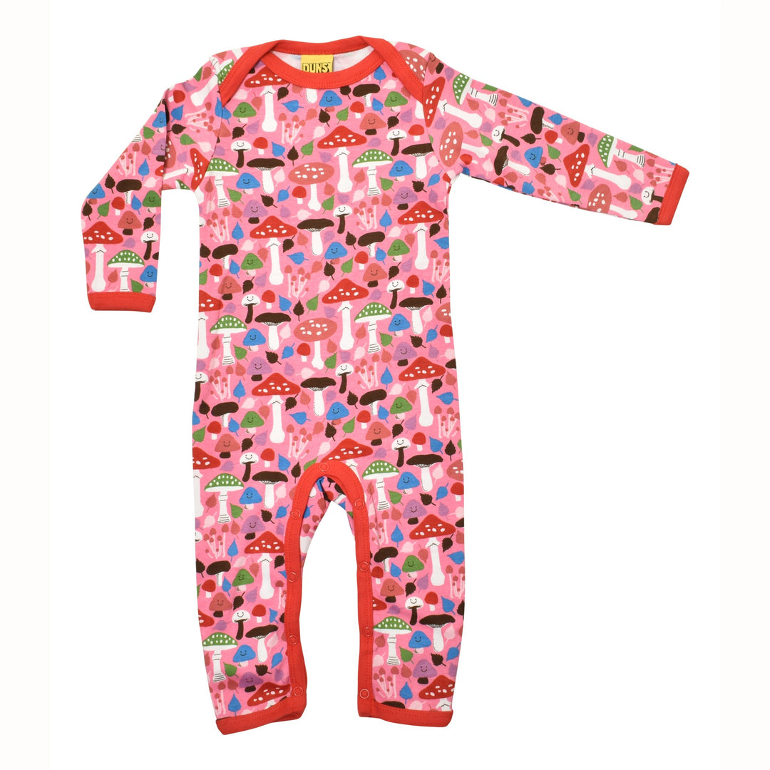 [DUNS Sweden] Long Sleeve Lap Neck Suit - Mushrooms Pink