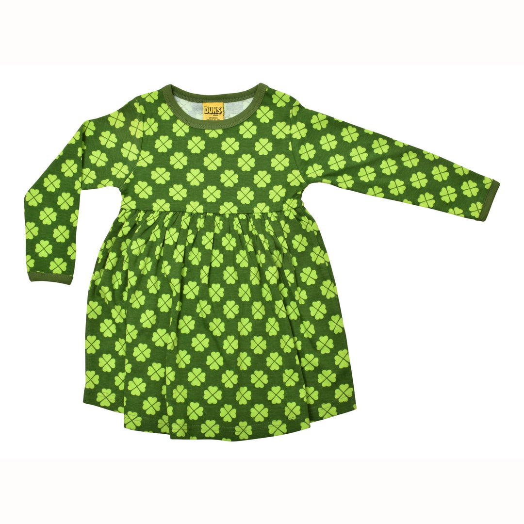 [DUNS Sweden] LS Gather Dress - Clover Treetop Green
