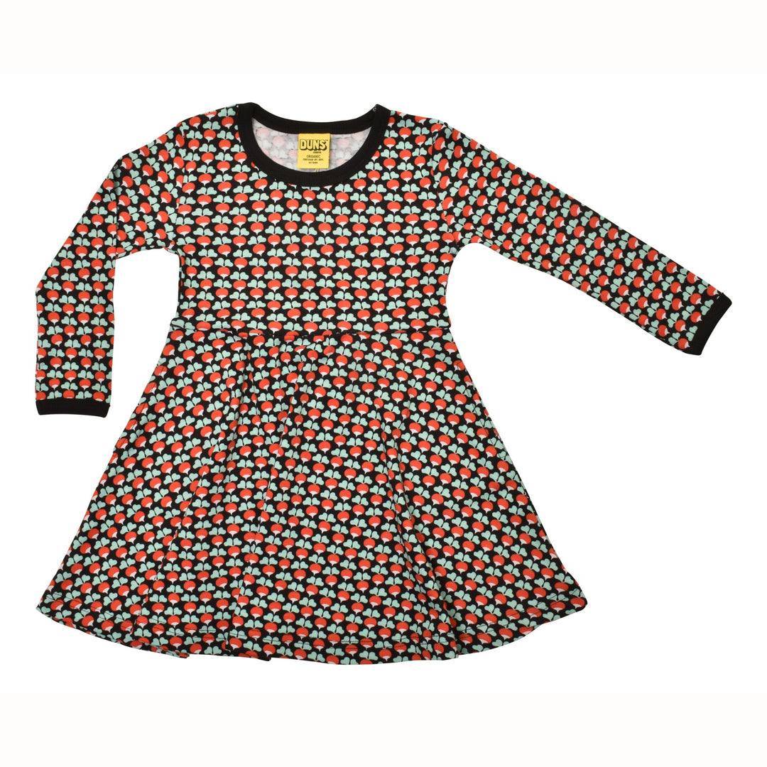 [DUNS Sweden] LS Skater Dress - Mini Radish Black