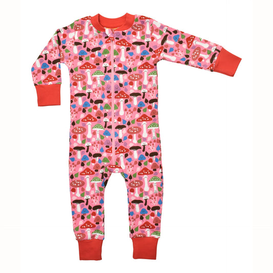 [DUNS Sweden]Zip suit- Mushrooms Pink