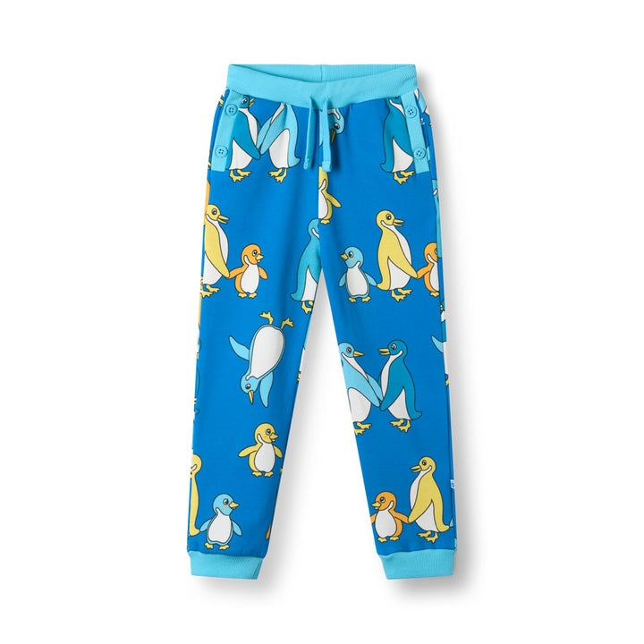 [Smafolk] Dayton Sweatpants With Penguins - Brilliant Blue