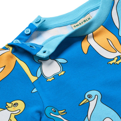 [Smafolk] Dayton Sweatshirt With Penguins - Brilliant Blue