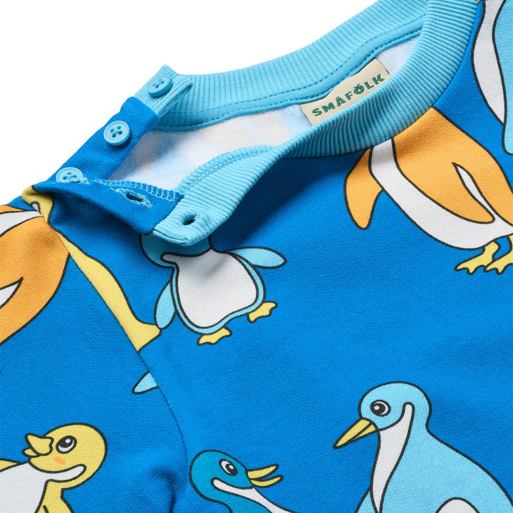 [Smafolk] Dayton Sweatshirt With Penguins - Brilliant Blue