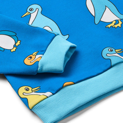 [Smafolk] Dayton Sweatshirt With Penguins - Brilliant Blue