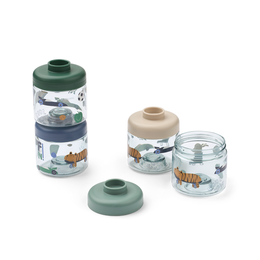 [Liewood] Dominique Baby Food Boxes 4-Pack - Beach Blue