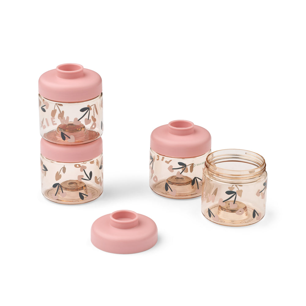 [Liewood] Dominique Baby Food Boxes 4-Pack - Cherry Heart/Rosey