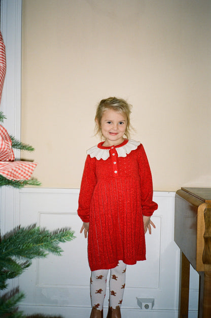 [Floss]Dora Dress - Poppy Red Glitter