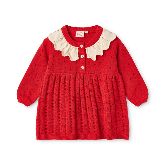 [Floss]Dora Dress - Poppy Red Glitter