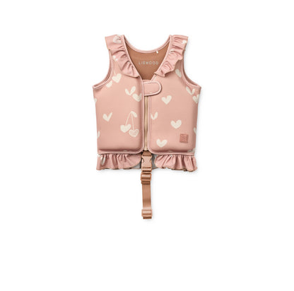 [Liewood] Dove Swim Vest With Frill - Sweethearts / Pale Tuscany