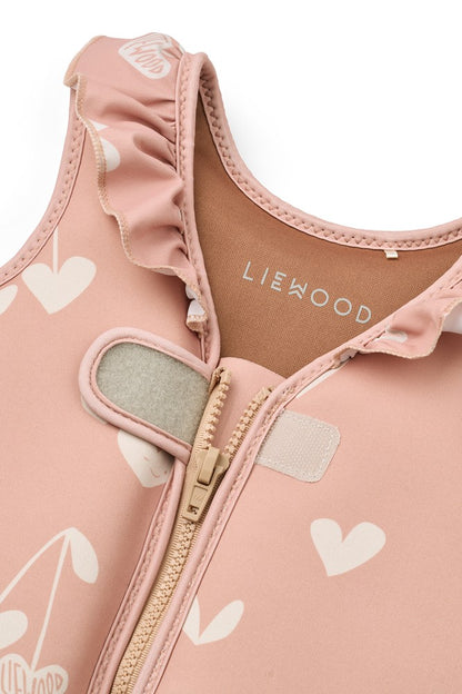 [Liewood] Dove Swim Vest With Frill - Sweethearts / Pale Tuscany