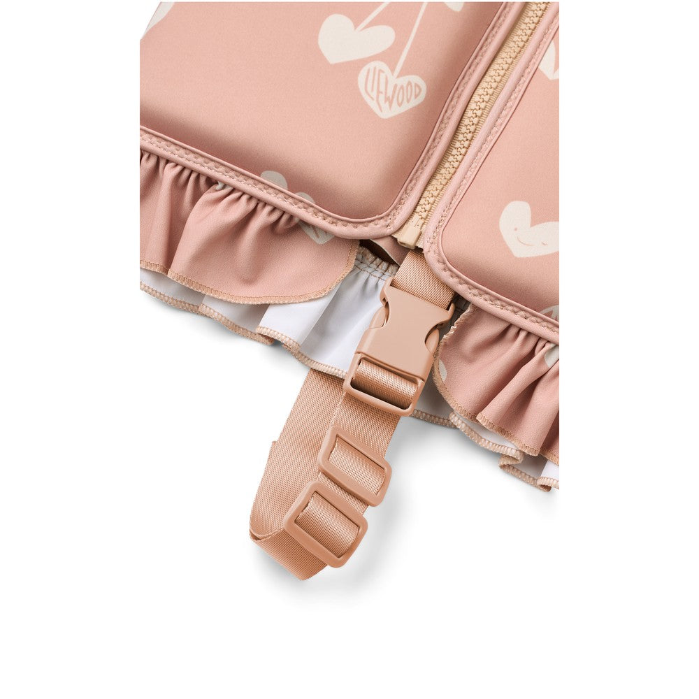 [Liewood] Dove Swim Vest With Frill - Sweethearts / Pale Tuscany