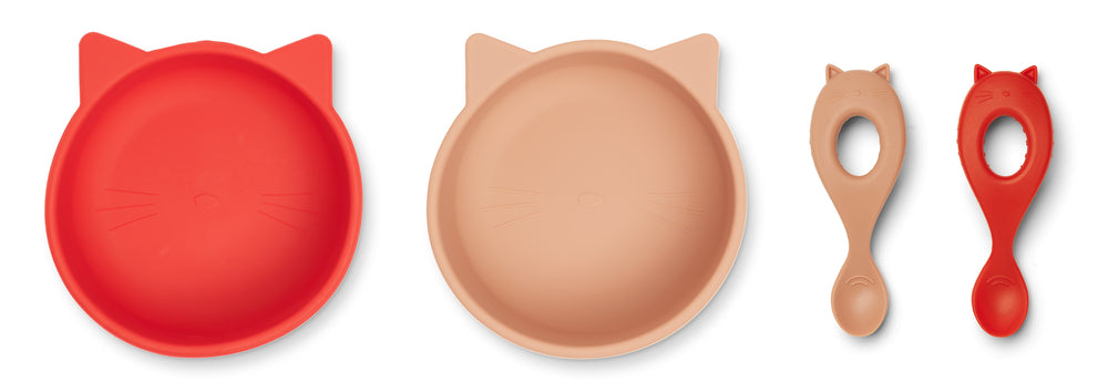 [Liewood] Evan set 2-pack - Cat Apple Red / Tuscany Rose Mix